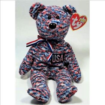 2000 Ty Beanie Baby USA The Bear - New With Tags