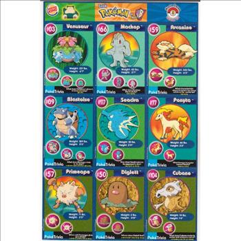 1999 Pokemon Master Trainer Collector Set 9 Card Uncut Sheet #3 w/ Blastoise + More