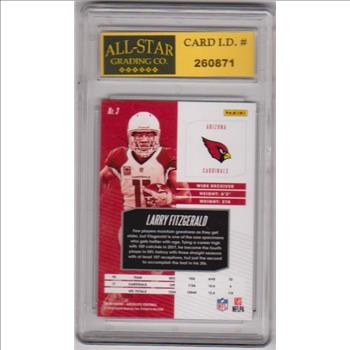 Graded 10 - Larry Fitzgerald 2018 Panini Absolute #3 Card