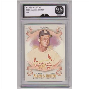 Graded Sigma Mint+ 9.5 - Stan Musial 2021 Topps Allen & Ginter #84 Card