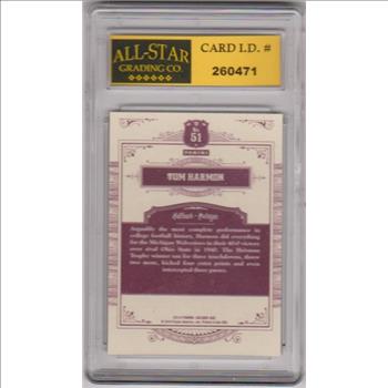 Graded 10 - Tom Harmon 2014 Panini Golden Age #51 Card