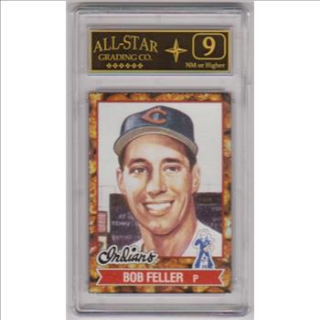 Graded 9 - Bob Feller 1982 Topps Cracker Jack #2 Card