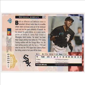 1995 Upper Deck UDA Michael Jordan Star Rookies #19 3.5x5 Jumbo Card