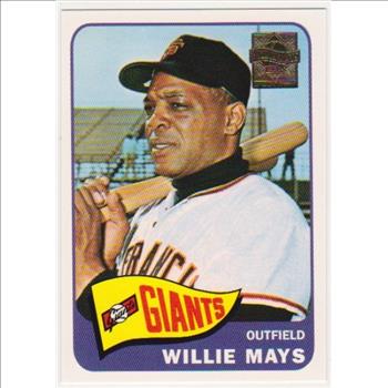 Willie Mays 1965 Topps #250 Commemorative Card - 1997 Topps #19 Insert Card