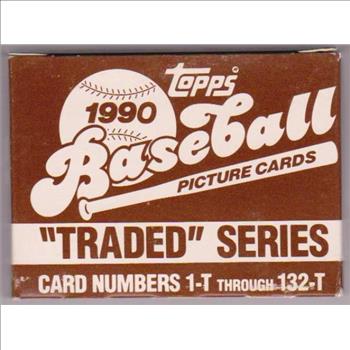 1990 Topps Traded Baseball 132 Card Set In Factory Box