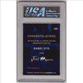 Signed Rookie Graded Mint 9 - Barry Zito 2000 Just Imagine 2K #NNO Certified Autographed Insert Card