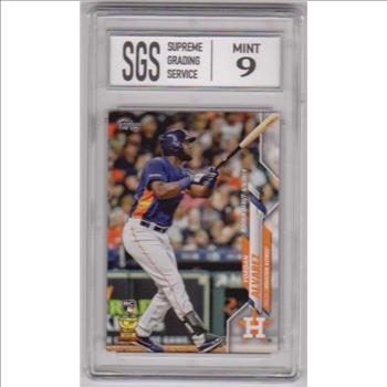 Rookie Graded Mint 9 - Yordan Alvarez 2020 Topps Update #U-300 Card