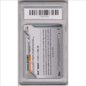 Rookie Graded Mint 9 - Yordan Alvarez 2020 Topps Update #U-300 Card