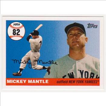 Mickey Mantle '55 Topps Style HR #82 2006 Topps #MHR82 Insert Card
