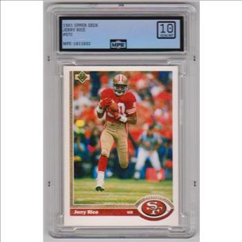 Graded MPE Gem Mint 10 - Jerry Rice 1991 Upper Deck #57 Card