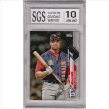 Graded Gem Mint 10 - Mark McGwire 2020 Topps Update #U-110 Card