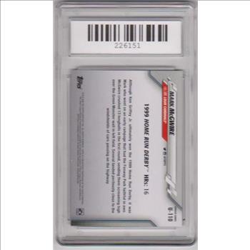 Graded Gem Mint 10 - Mark McGwire 2020 Topps Update #U-110 Card