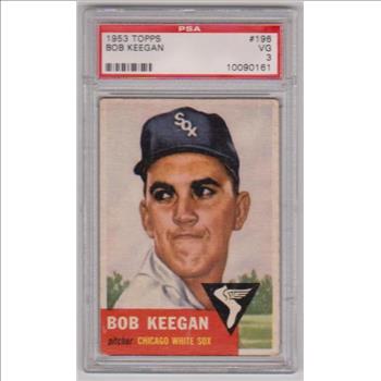 Graded PSA VG 3 - Bob Keegan 1953 Topps #196 Card
