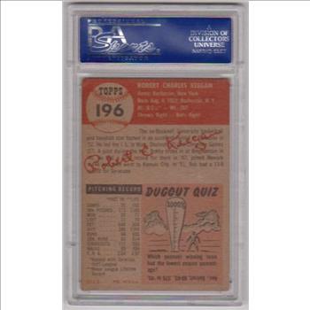 Graded PSA VG 3 - Bob Keegan 1953 Topps #196 Card