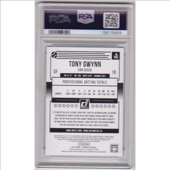 Graded PSA Gem Mint 10 - Tony Gwynn 2018 Donruss Variation #165 Card