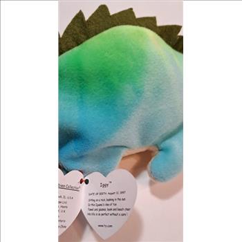 1997 Ty Beanie Baby Rainbow The Chameleon - With Iggy Error Tags
