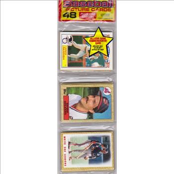 1987 Topps Baseball 49 Card Rack Pack w/ Lance Parrish On Front