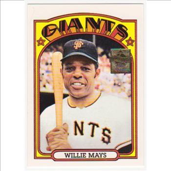 Willie Mays 1972 Topps #49 Commemorative Card - 1997 Topps #26 Insert Card