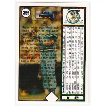  Error - George Brett 1989 Upper Deck w/ Brett/Blankenship Double Print Back - Rare Misprint