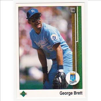  Error - George Brett 1989 Upper Deck w/ Brett/Blankenship Double Print Back - Rare Misprint