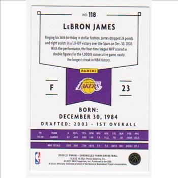 Lebron James 2020-21 Panini Chronicles Panini #118 Card