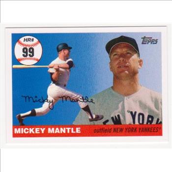 Mickey Mantle '55 Topps Style HR #99 2006 Topps #MHR99 Insert Card