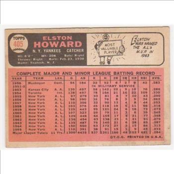 1966 Topps Elston Howard #405 Card