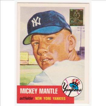 Mickey Mantle 1953 Topps #82 Commemorative Card - 1996 Topps #3 of 19 Insert Card