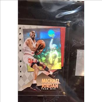 Sealed - Michael Jordan 1993-94 Upper Deck Team MVP Hologram On Plaque - 3-Time NBA MVP