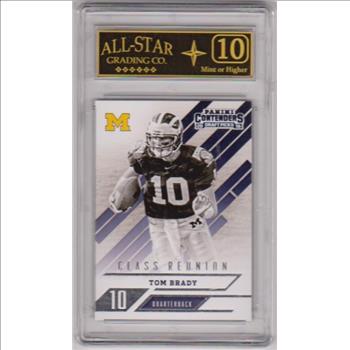 Graded 10 - Tom Brady 2016 Panini Contenders Draft Picks #25 Card