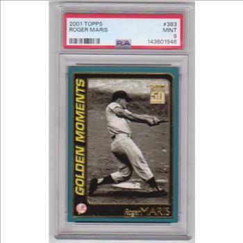 Graded PSA Mint 9 - Roger Maris 2001 Topps #383 Card