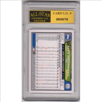 Graded 10 - Alex Rodriguez 2008 Topps New York Yankees Team Set #NYY1 Card