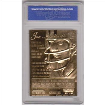 Graded Gem Mint 10 - Joe Namath 1997 Bleachers 23 Kt Gold Card