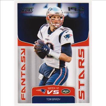 Tom Brady 2019 Score Fantasy Stars #FS-20 Insert Card
