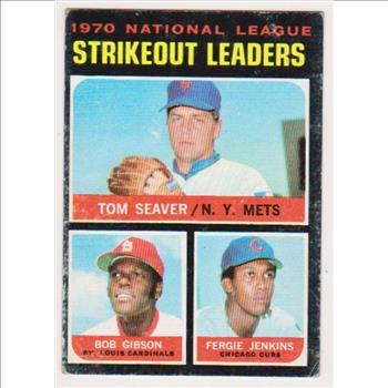 1971 Topps Tom Seaver/Bob Gibson/Fergie Jenkins #72 Card - 3 HOF'ers!