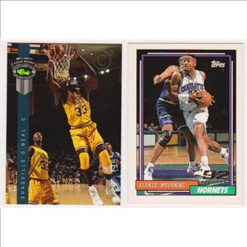 Rookies - Shaquille O'Neal 1992 Classic 4-Sport C3 #PR1 Promo + Alonzo Mourning 1992-93 Topps #393 Cards