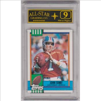 Graded 9 - John Elway 1990 Topps #37 Card