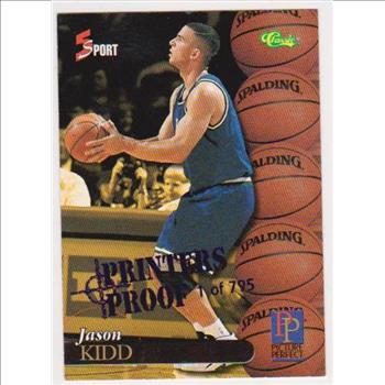 1 Of Only 795 Produced - Jason Kidd 1995 Classic 5-Sport Printers Proof #198 Card 
