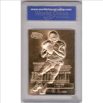 Rookie Graded Gem Mint 10 - Tom Brady 2000 Fleer Ultra Holographic 23 Kt Gold Card