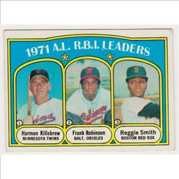 1972 Topps Harmon Killebrew/Frank Robinson/Reggie Smith #88 Card