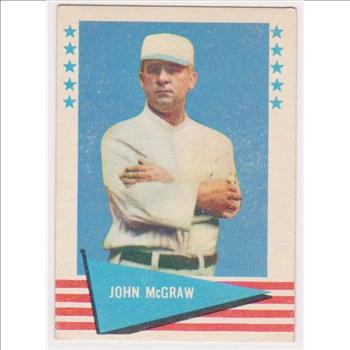 1961 Fleer John McGraw #60 Card - HOF'er