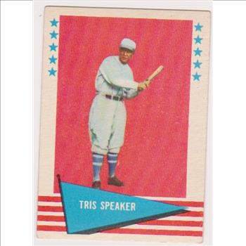 1961 Fleer Tris Speaker #79 Card - HOF'er
