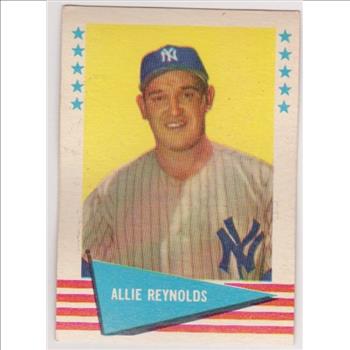 1961 Fleer Allie Reynolds #69 Card - New York Yankees