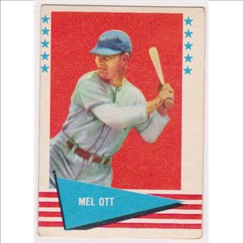 1961 Fleer Mel Ott #68 Card - HOF'er