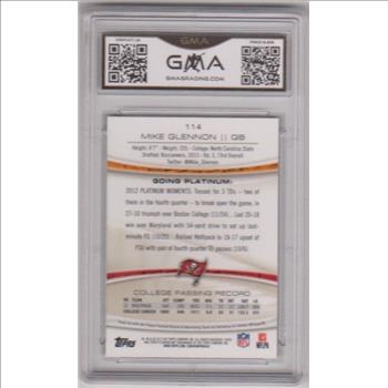 Rookie Graded Gem Mint 10 - Mike Glennon 2013 Topps Platinum Orange Refractor #114 Card