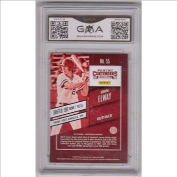 Graded Gem Mint 10 - John Elway 2015 Panini Contenders Season Ticket #55 Baseball Card