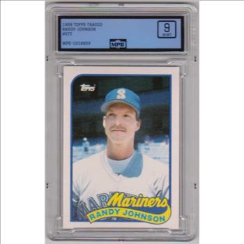 Rookie Graded MPE Mint 9 - Randy Johnson 1989 Topps Traded #57T Card