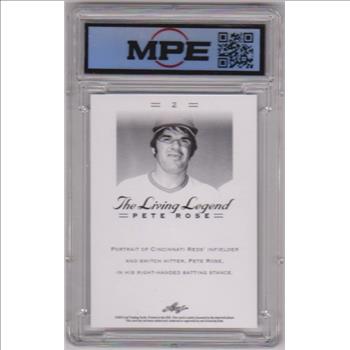 Graded MPE Mint 9 - Pete Rose 2012 Leaf The Living Legend #2 Card