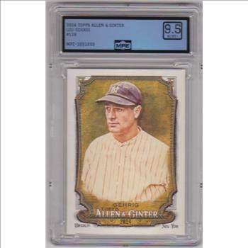 Graded MPE Mint+ 9.5 - Lou Gehrig 2024 Topps Allen & Ginter #129 Card