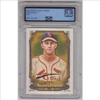 Graded MPE Mint+ 9.5 - Stan Musial 2024 Topps Allen & Ginter #101 Card
